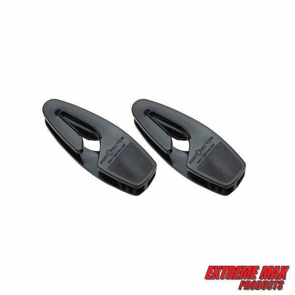 Extreme Max Extreme Max 3005.5033 BoatTector Sailboat Fender Hangers, Value 2-Pack - Black 3005.5033